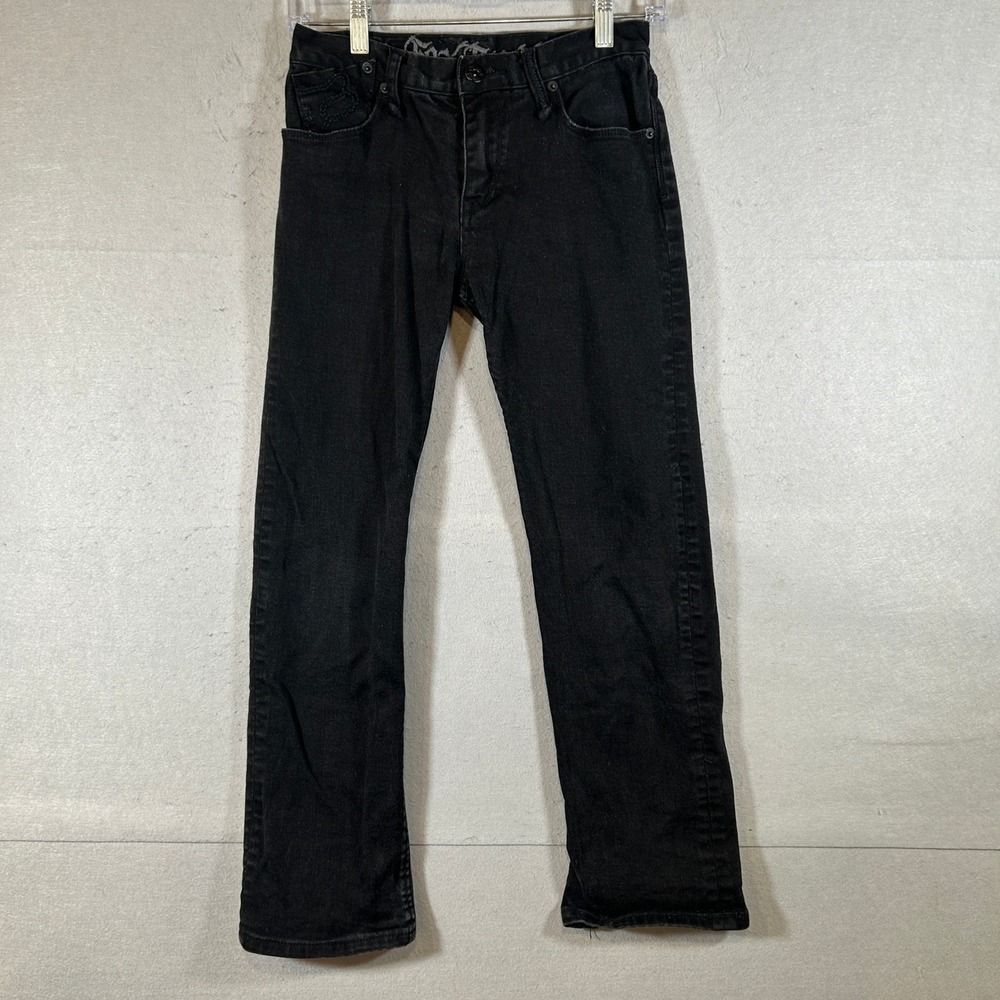 Fox Denim Womens 12 Black Jeans Straight Leg